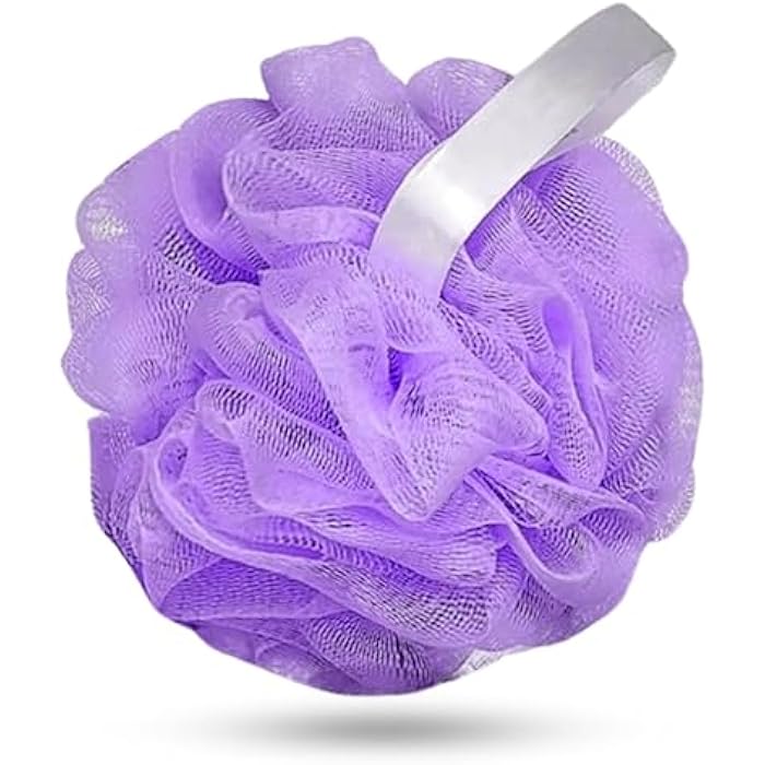Bath Loofah Sponge Soft Mesh Shower Puff for Body Wash Bath Sponge Body Scrubber for Women & Men Body Exfoliator-Bathing Accessories (1 pc -multicolor) - Image 1
